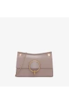 Charles Keith Metal Half Round Lady Chain Shoulder Bag Taupe